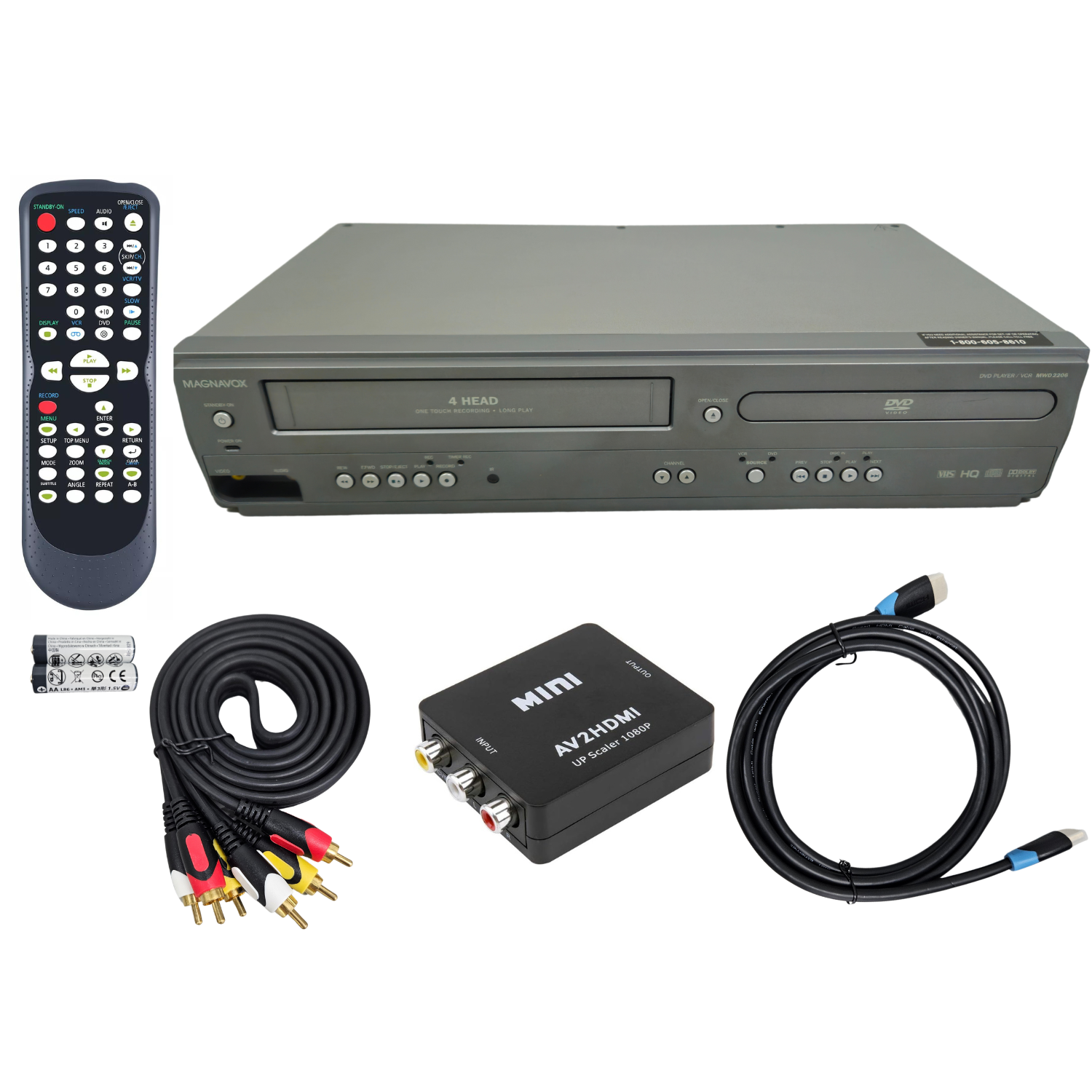 Magnavox MWD2206 store DVD Player/VHS Player/Recorder Combo -Tested, no Remote