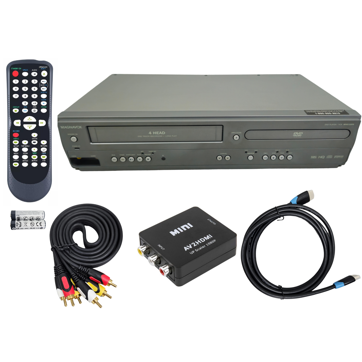 Magnavox MWD2206 DVD VCR Combo Player | 4-Head Hi-Fi VHS