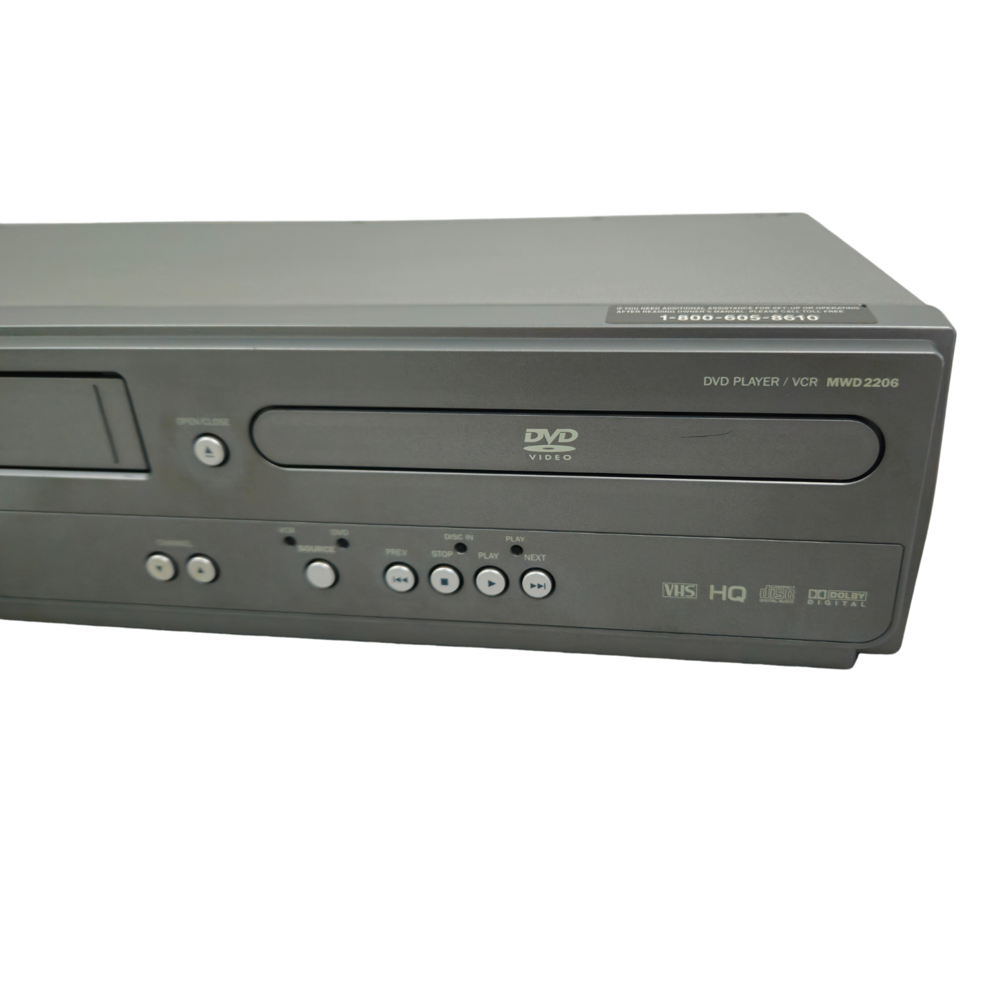 Magnavox MWD2206 DVD VCR Combo Player | 4-Head Hi-Fi VHS