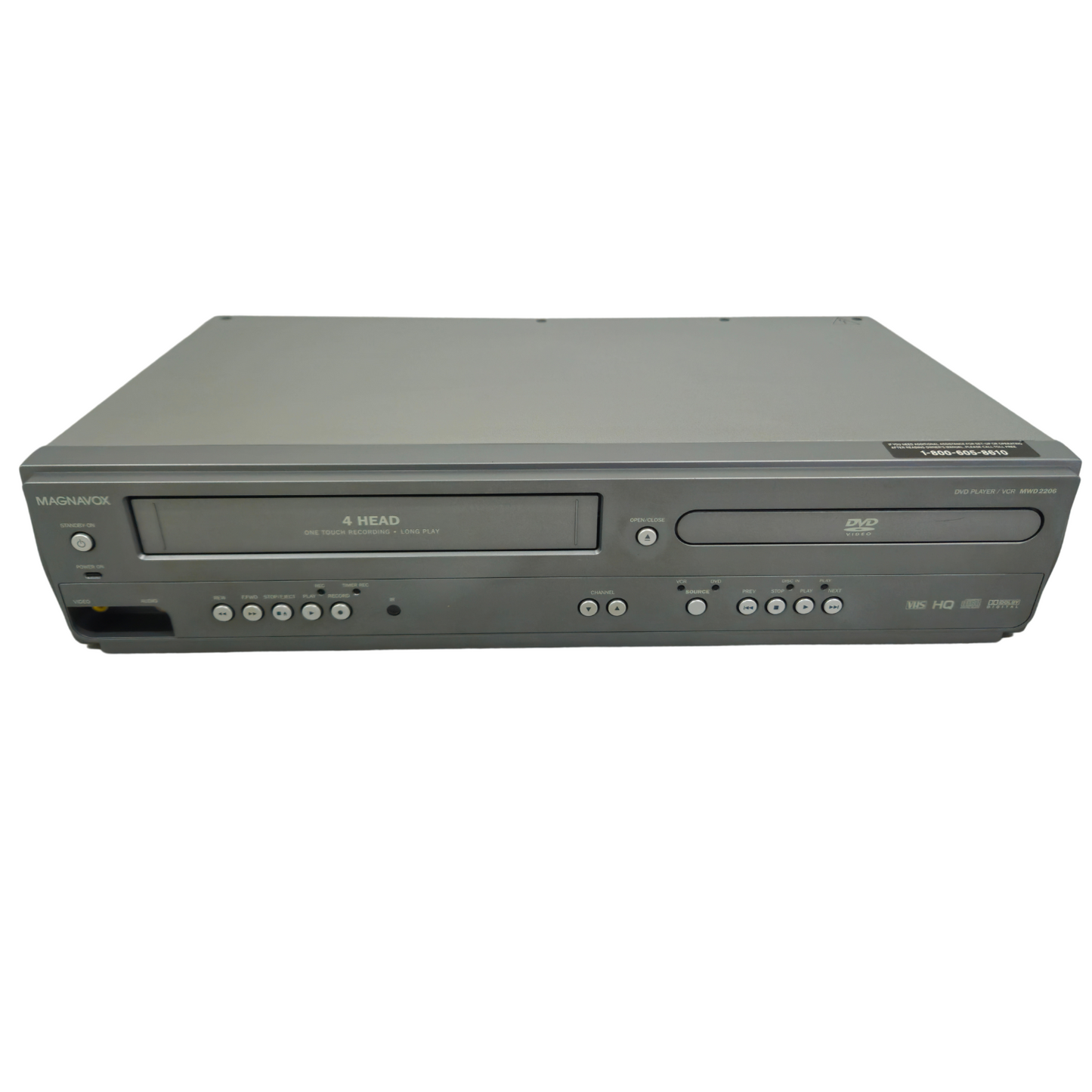 Magnavox MWD2206 DVD VCR Combo Player | 4-Head Hi-Fi VHS