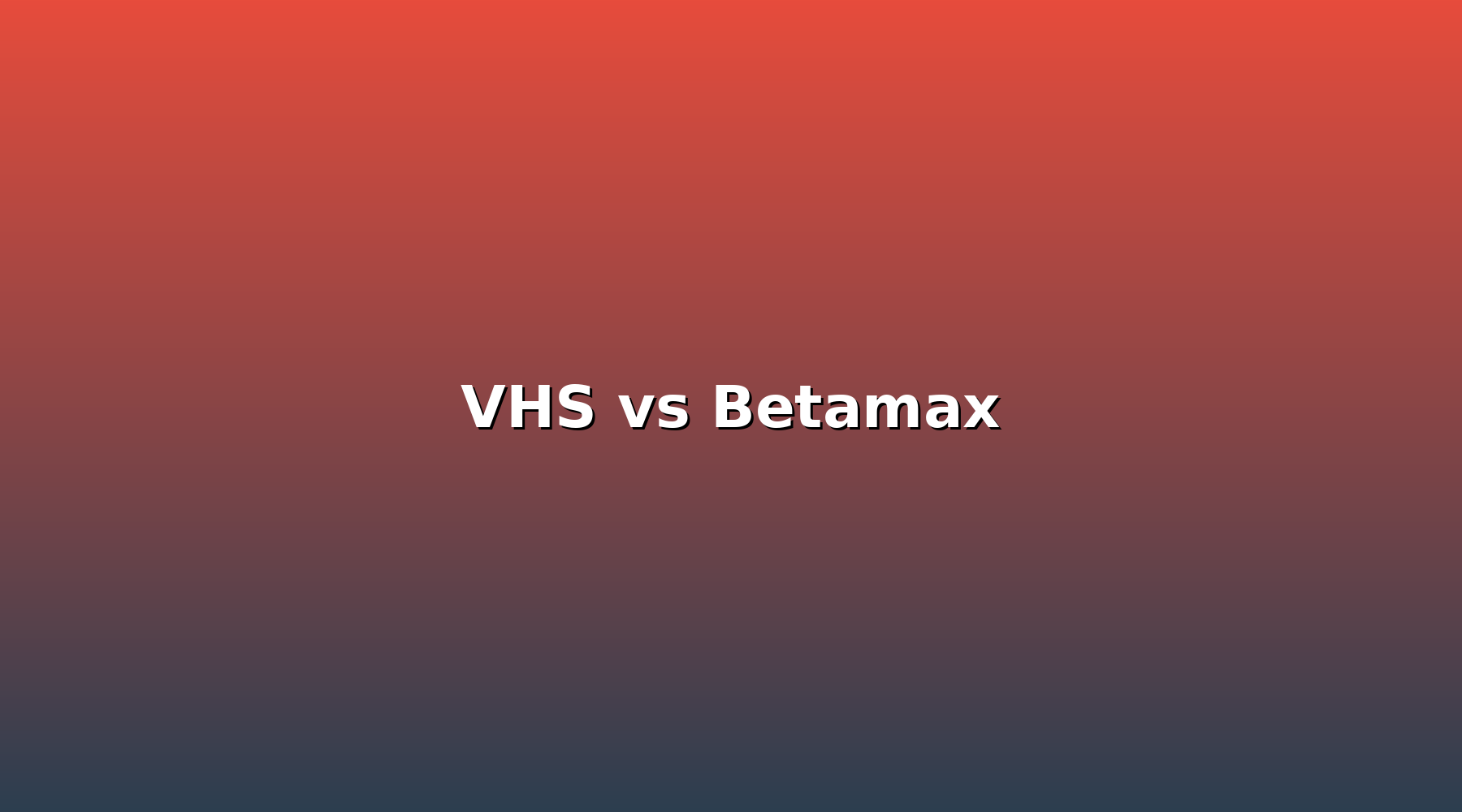 VHS vs Betamax | The Format War History Explained – TEKlinq