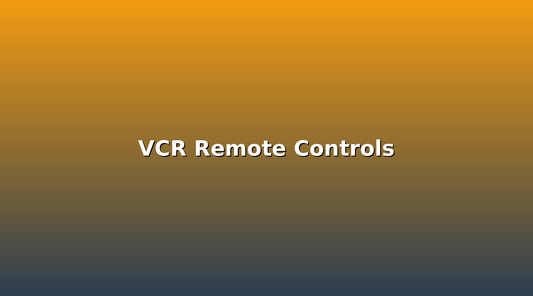 VCR Remote Controls: Replacement Options and Universal Remote Setup