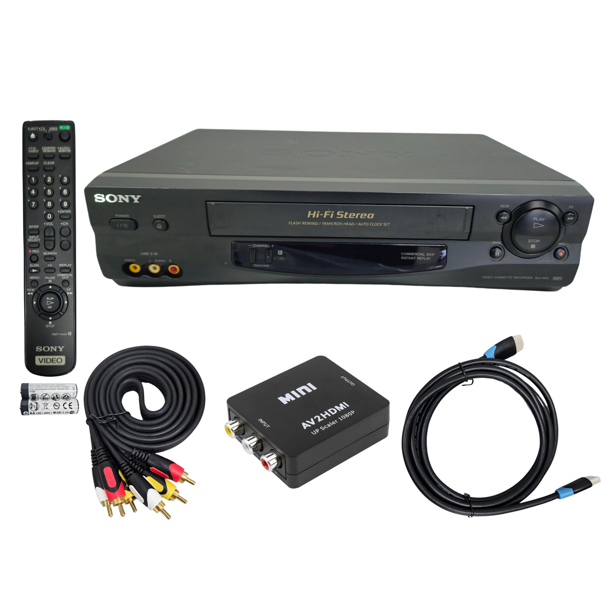 Sony SLV-N55 VCR | 4-Head Hi-Fi VHS Player | Refurbished – TEKlinq