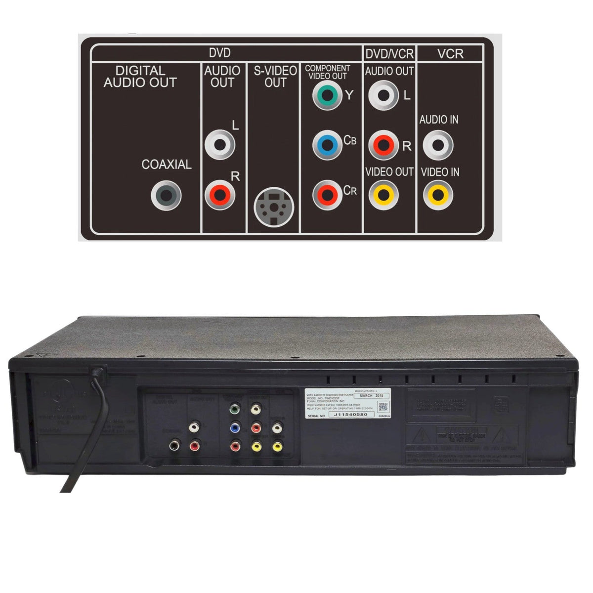 Sanyo FWDV225F DVD VCR Combo Player